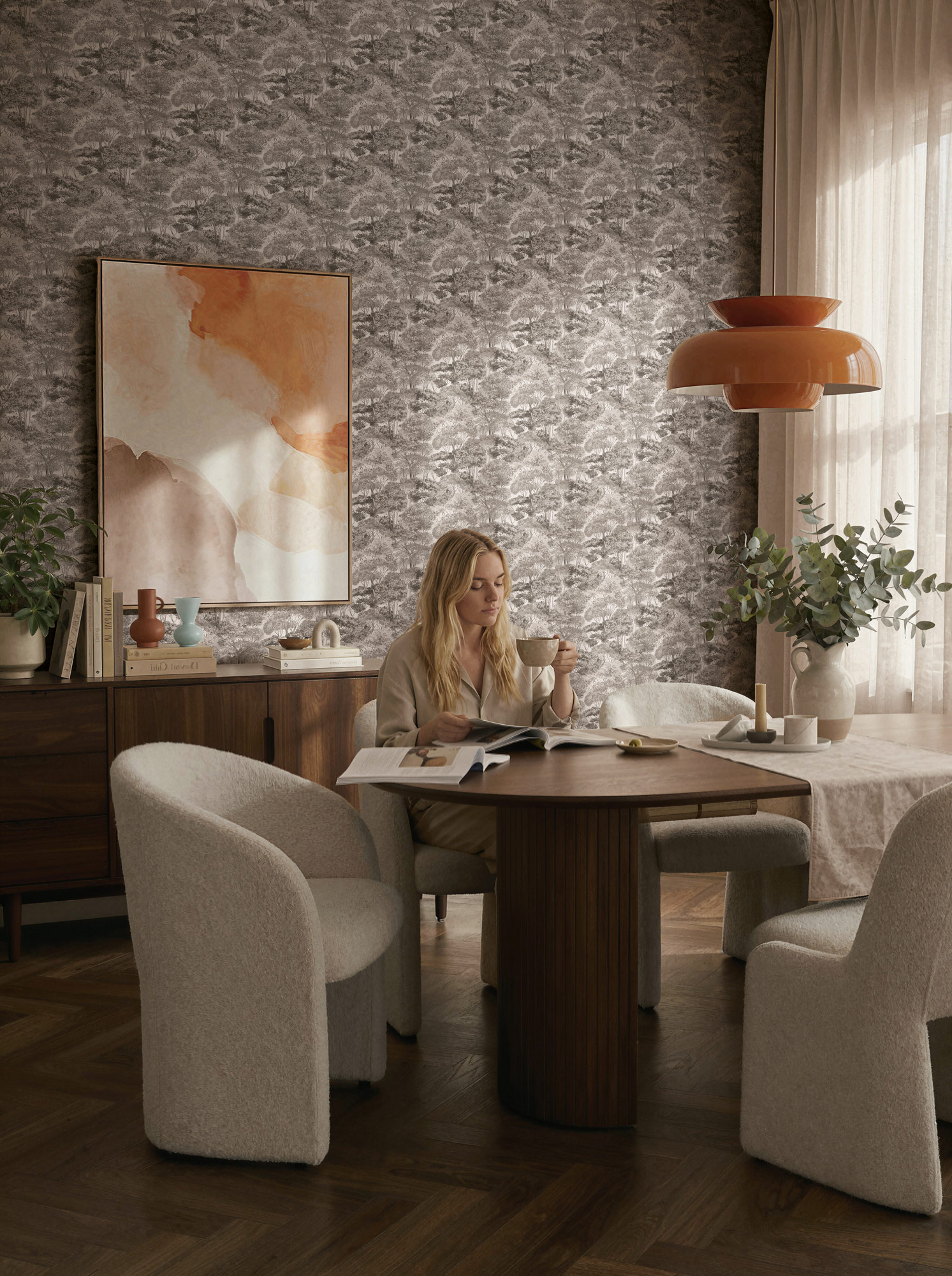 AS Vliestapete Trend Spectrum Waldtapete Grau 792274