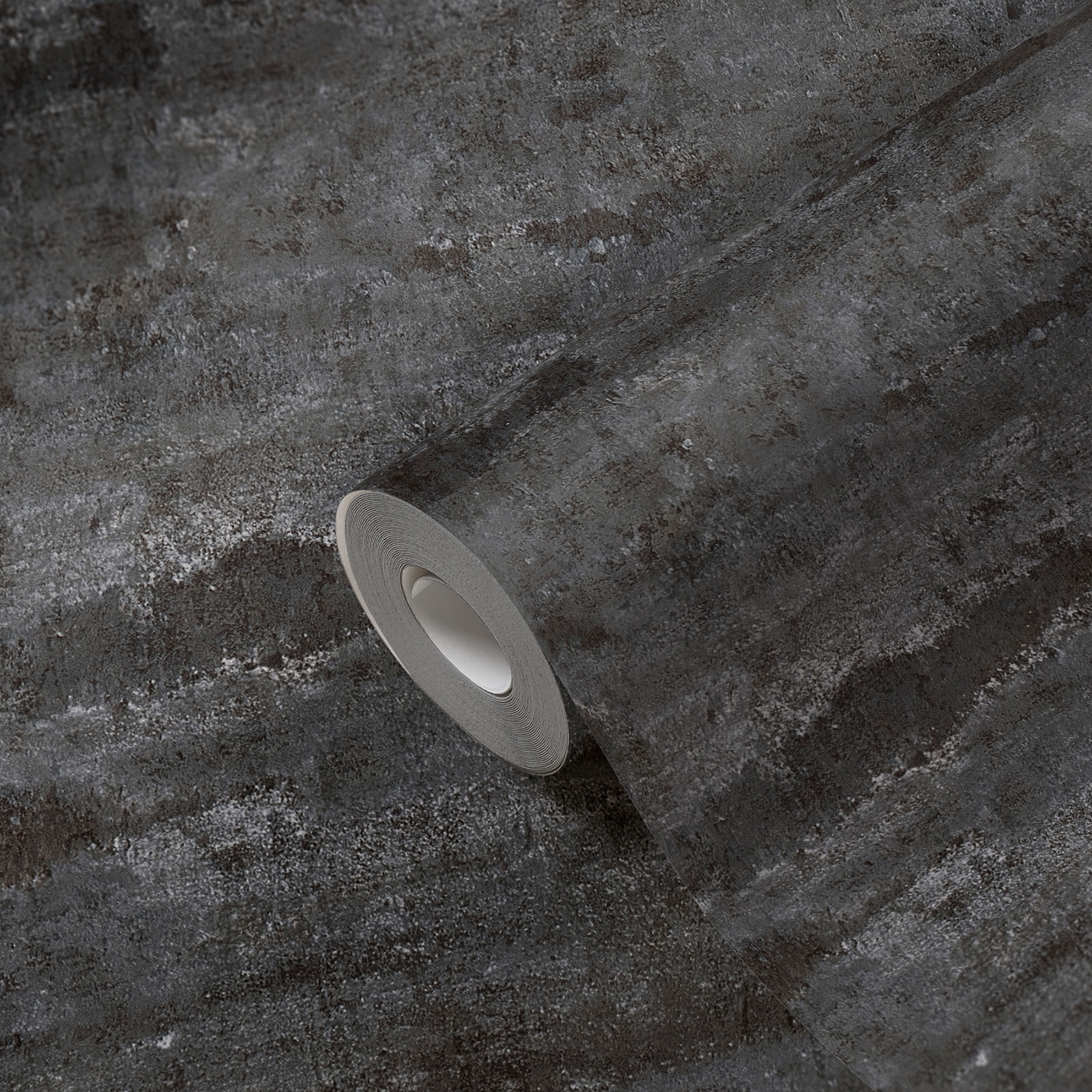 AS Vliestapete Elements 2 Unitapete Schwarz 374154