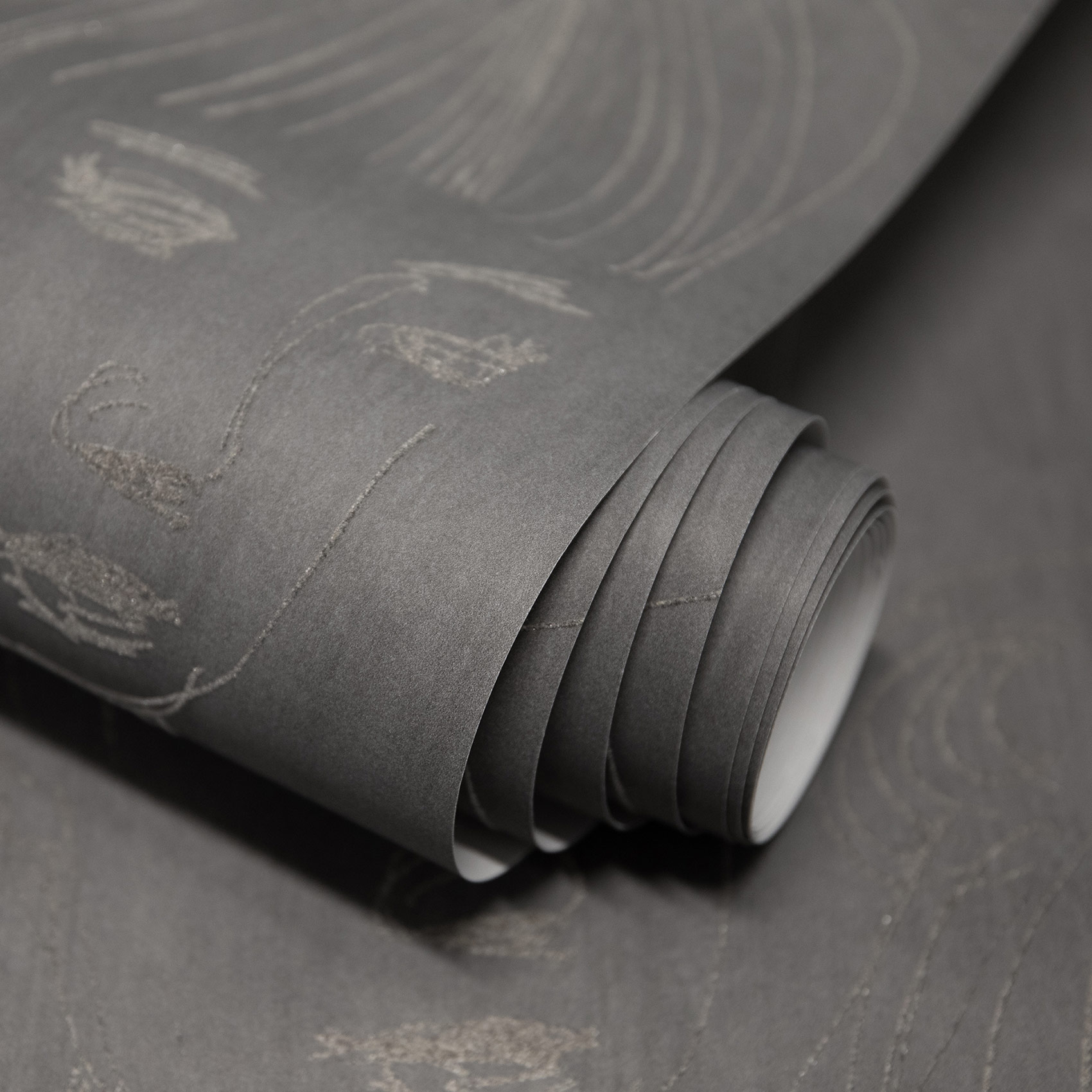 Hohenberger Vliestapete Perlen Artist Lily Anthrazit 81375