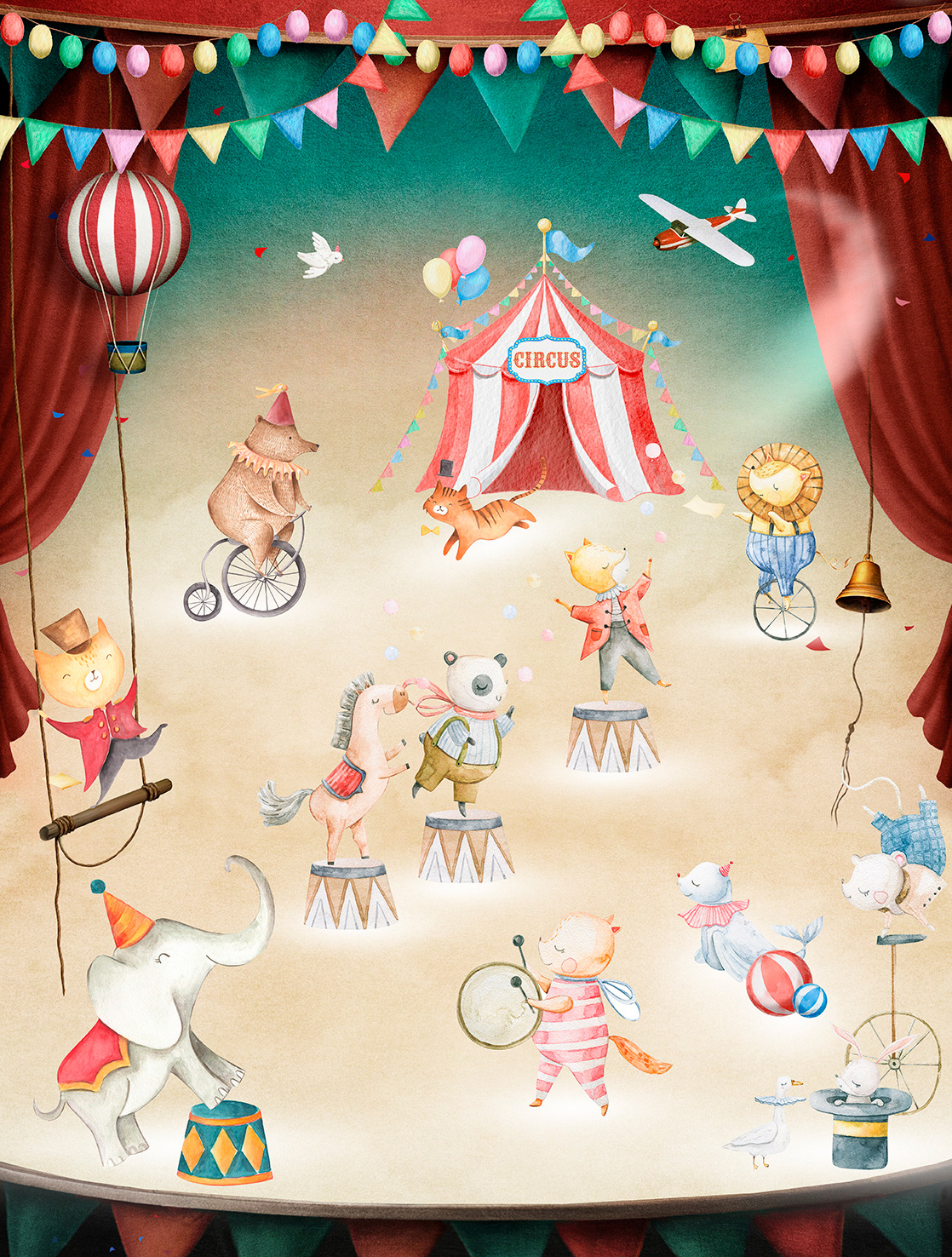 Decoprint Fototapete Cute Walls Zierkus CW60561
