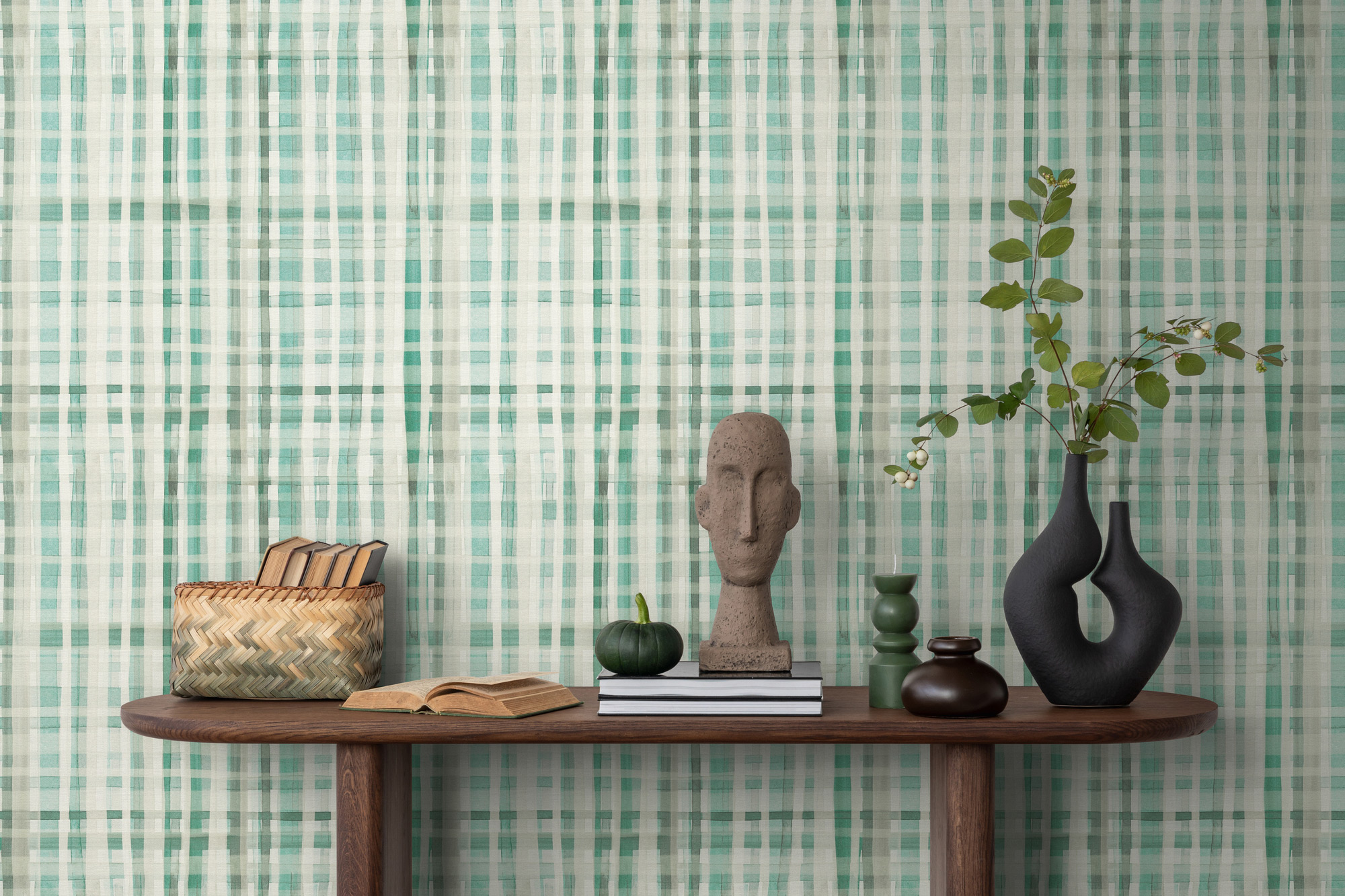 AS Vliestapete Anna d'Andrea Kariert Creme 782243