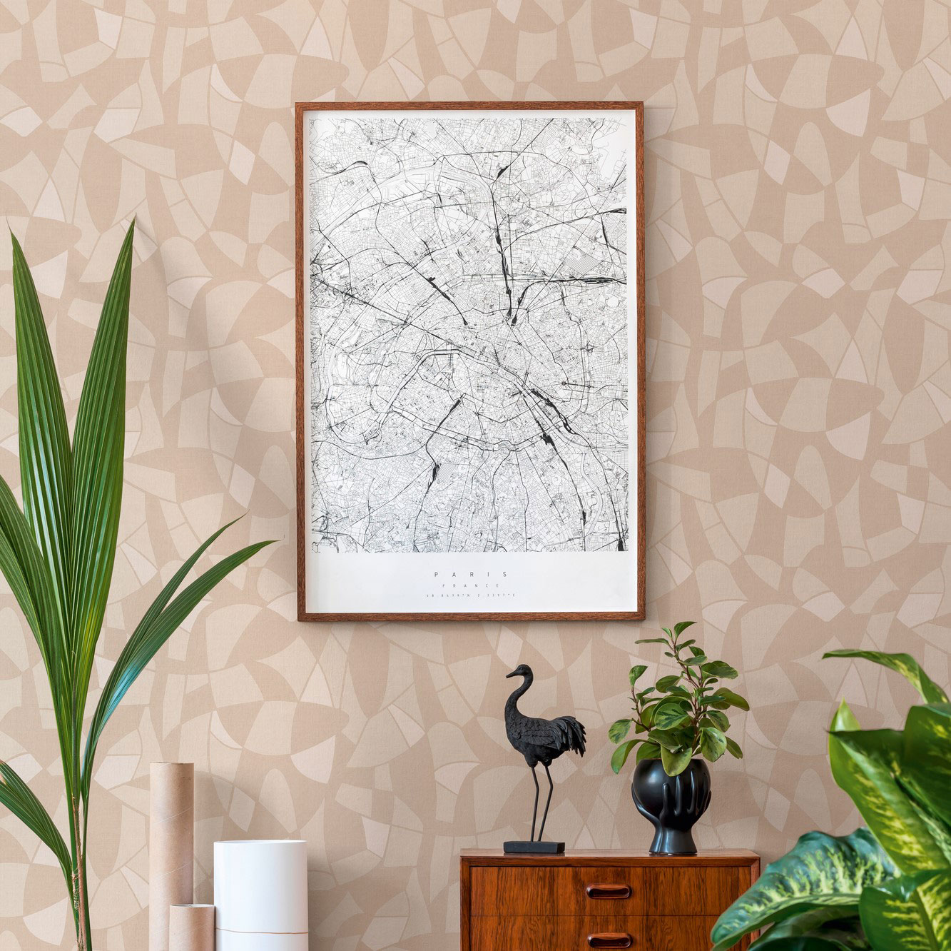 AS Vliestapete Antigua Satin Grafiktapete Beige 390932