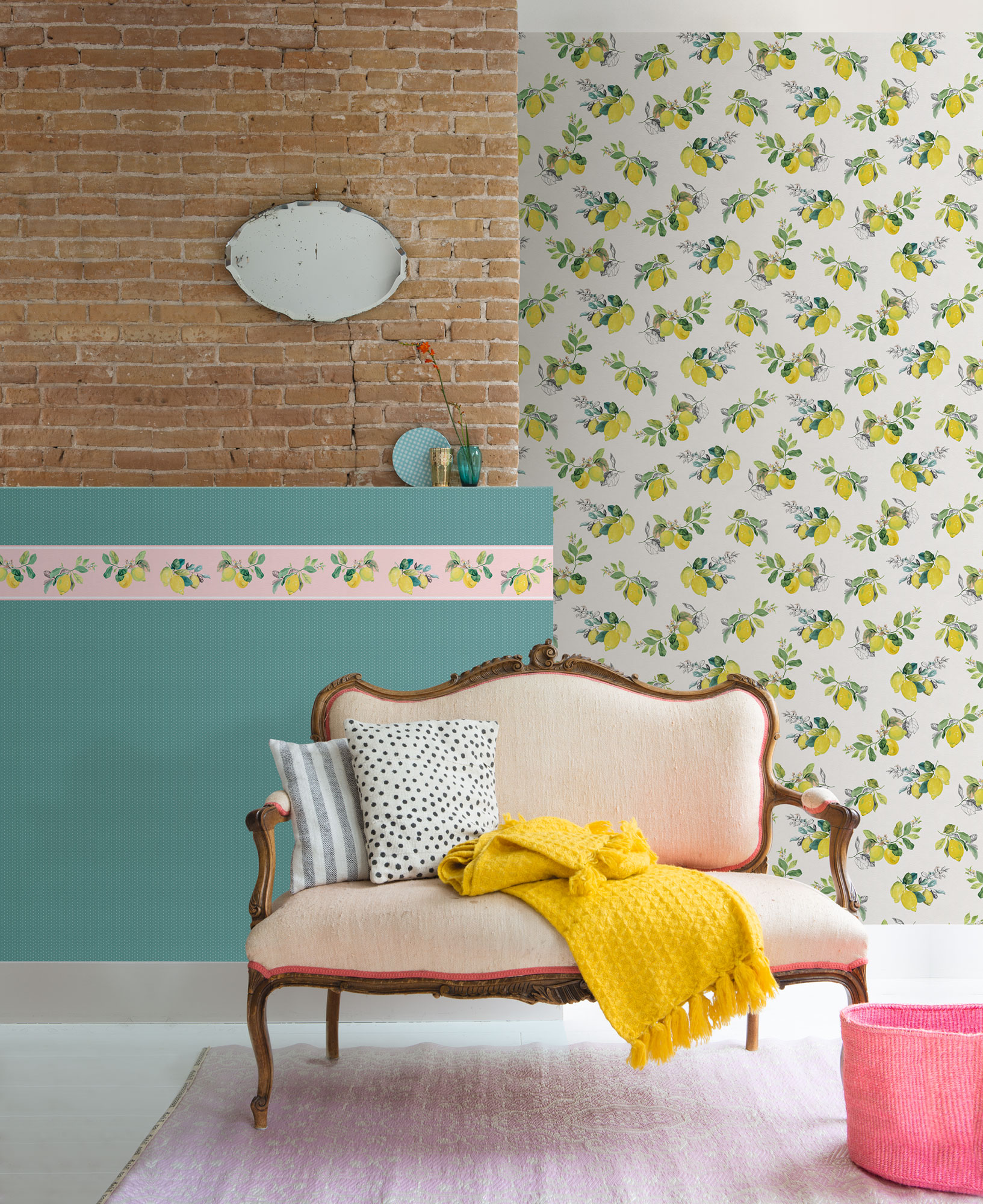 Rasch Textil Vliestapete Petite Fleur 5 Zitronen 288420
