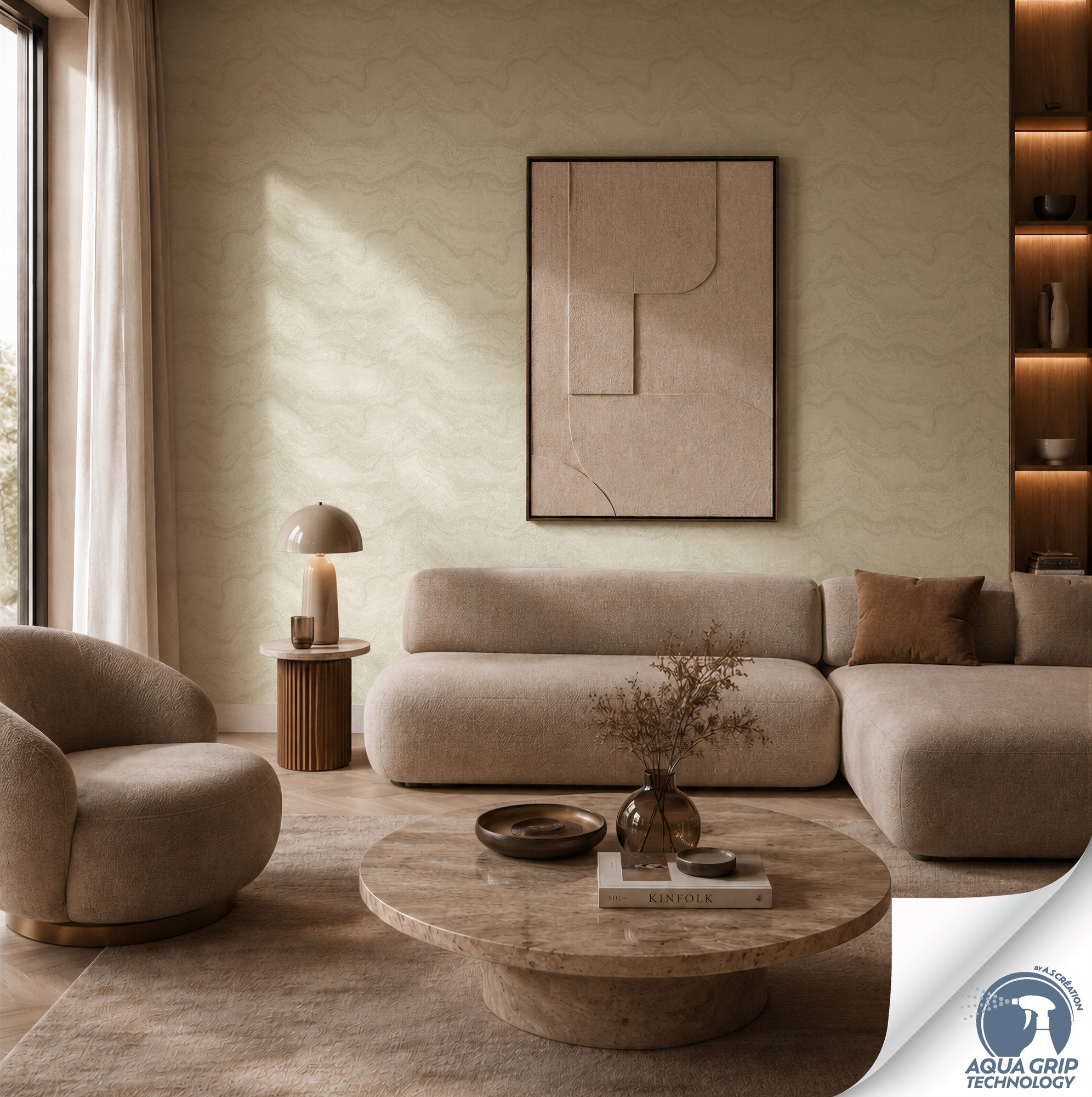 AS Vliestapete Cosiness Designdrop 2 Marmor Creme 793166
