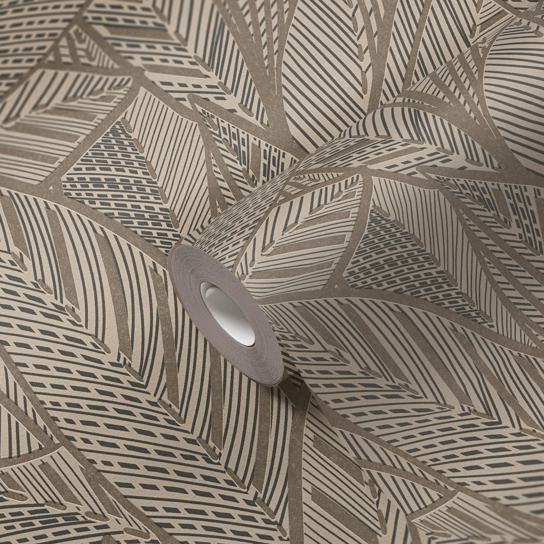 AS Vliestapete French Affair Floral Blätter Metallic 399332