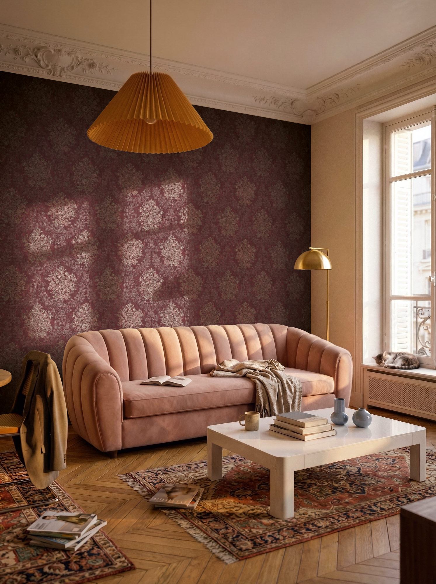 AS Vliestapete Trend Spectrum Barocktapete Rot 792281