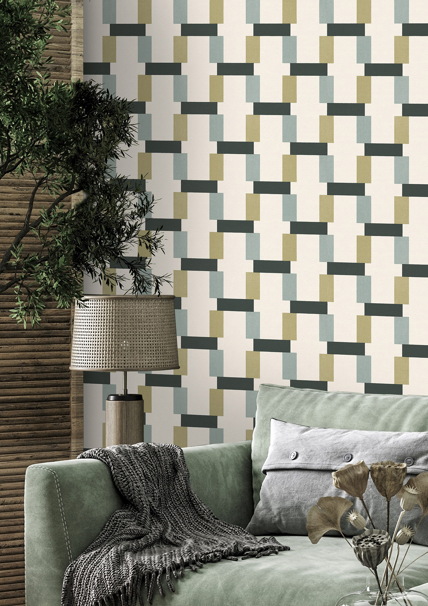 Rasch Vliestapete Symphony Grün-Dunkelgrün 868821