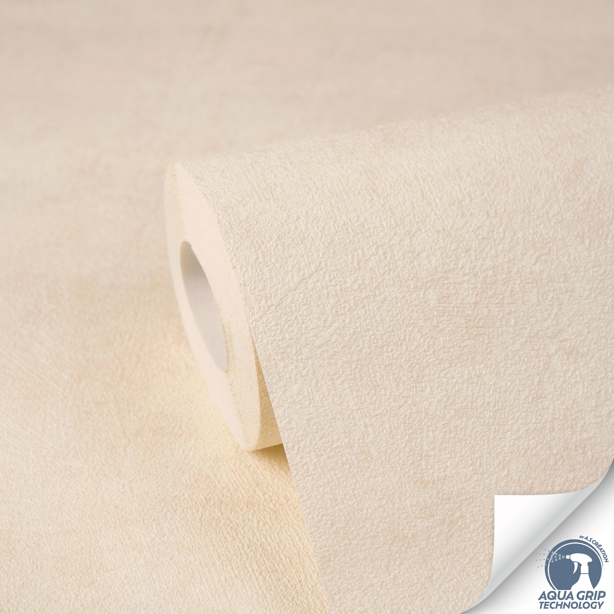 AS Vliestapete Cosiness Designdrop 2 Uni Creme 793151