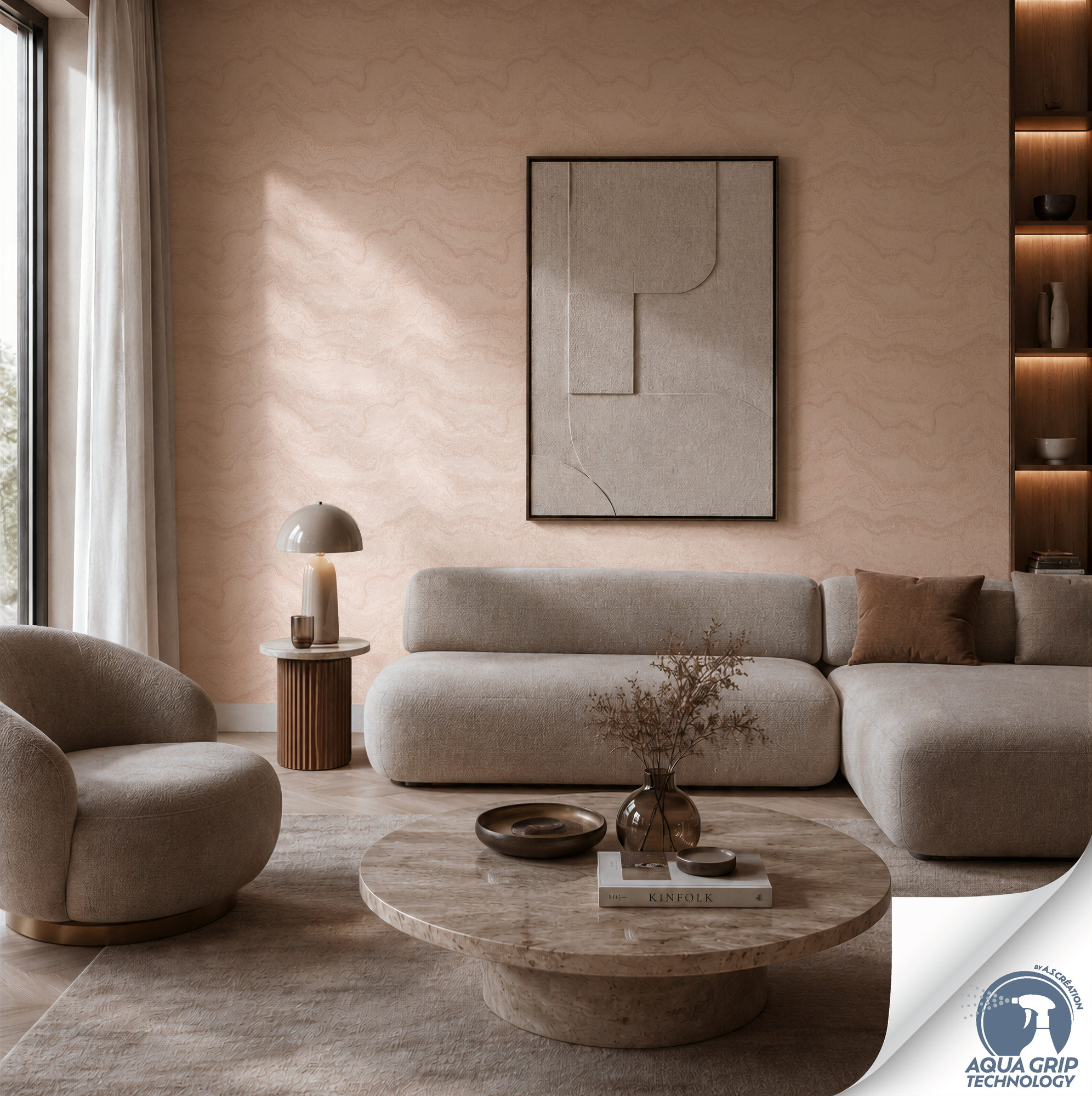 AS Vliestapete Cosiness Designdrop 2 Marmor Rosa 793165