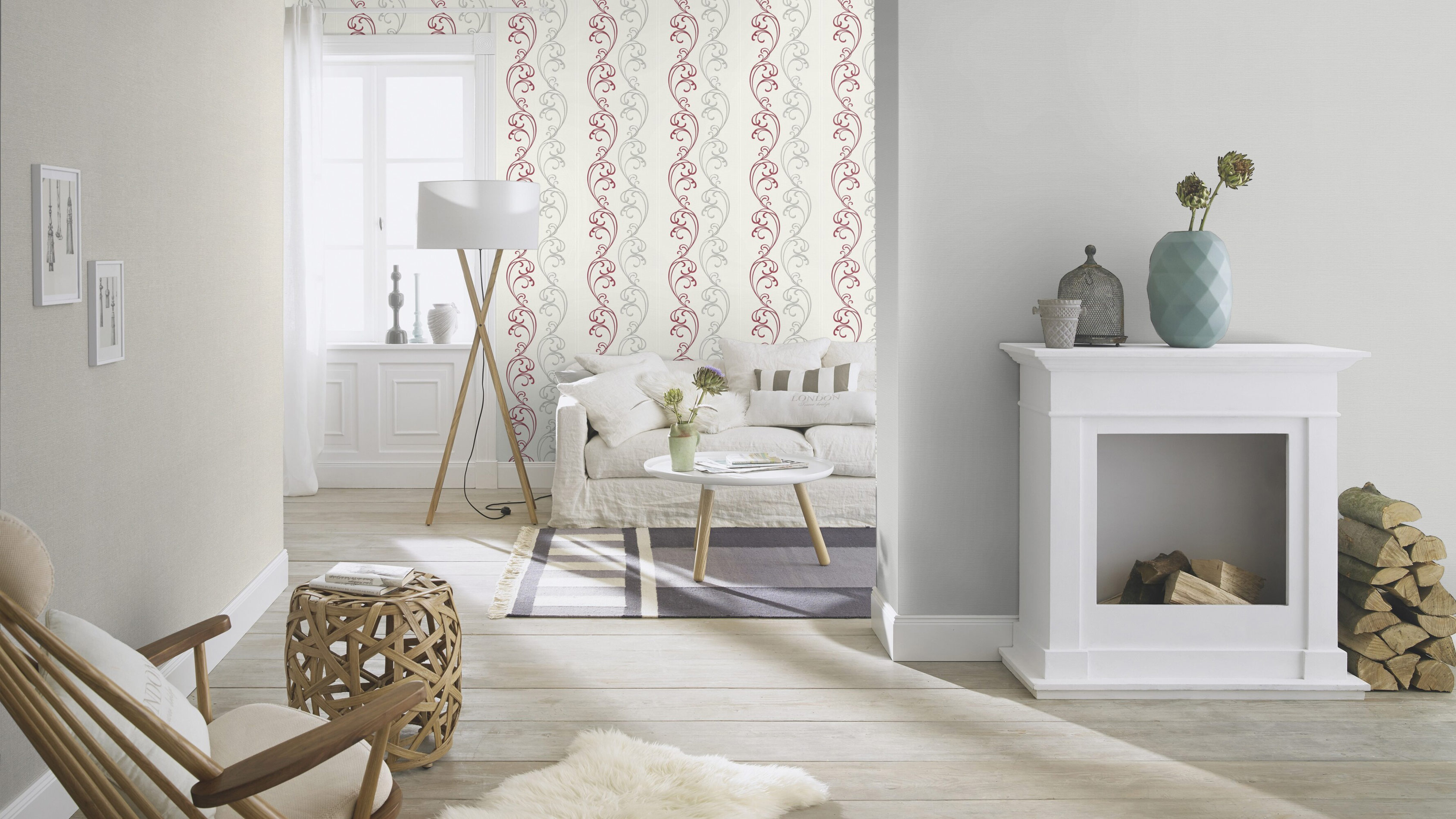 Rasch Vliestapete Deco Style Grau 732344