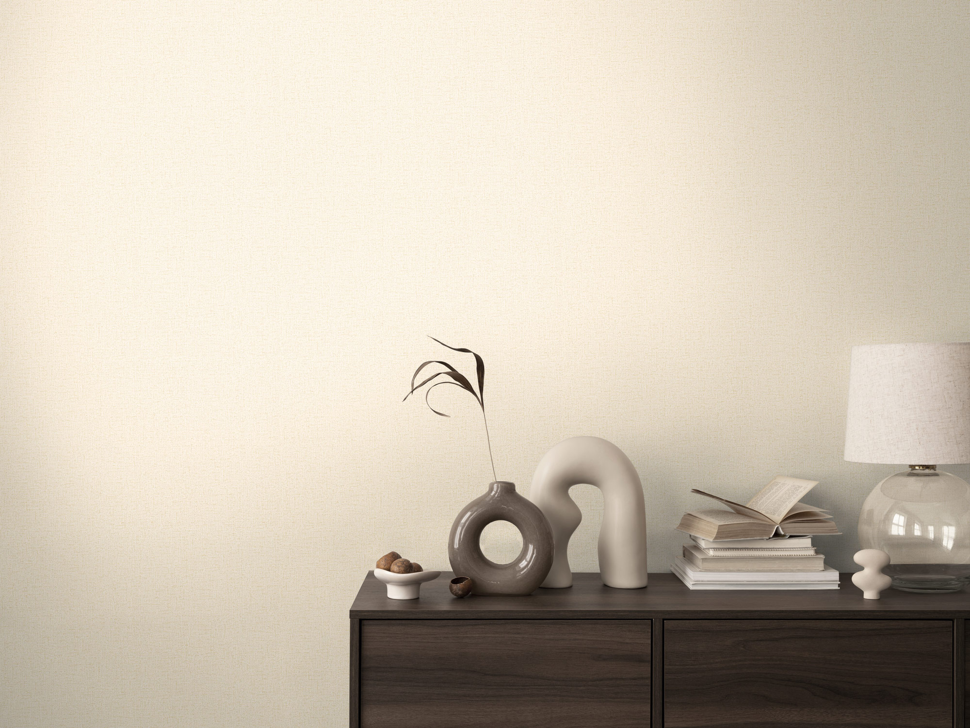 AS Vliestapete CosmoLiving Uni Creme 790651