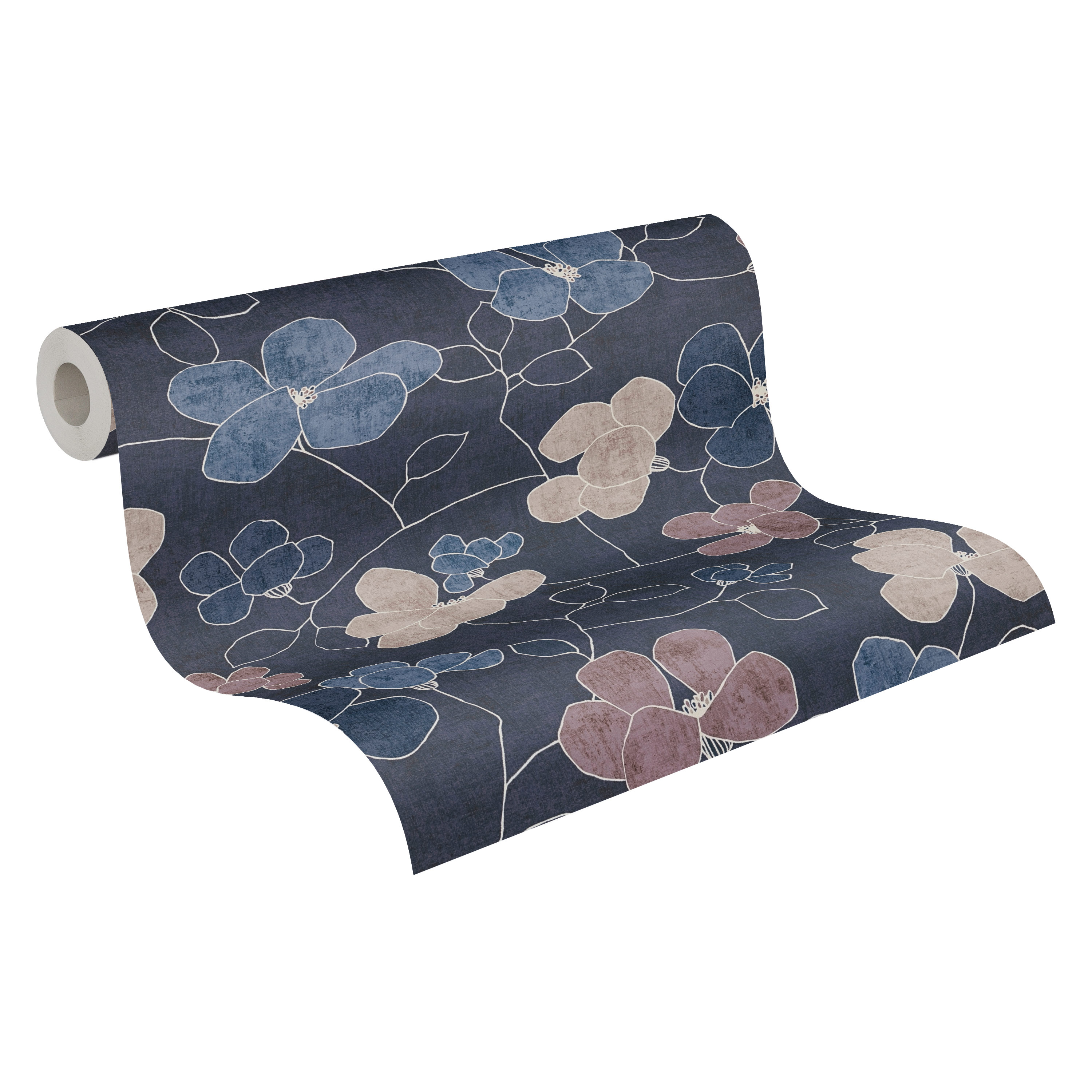 AS Vliestapete Nordic Feeling Blumen Blau 791474