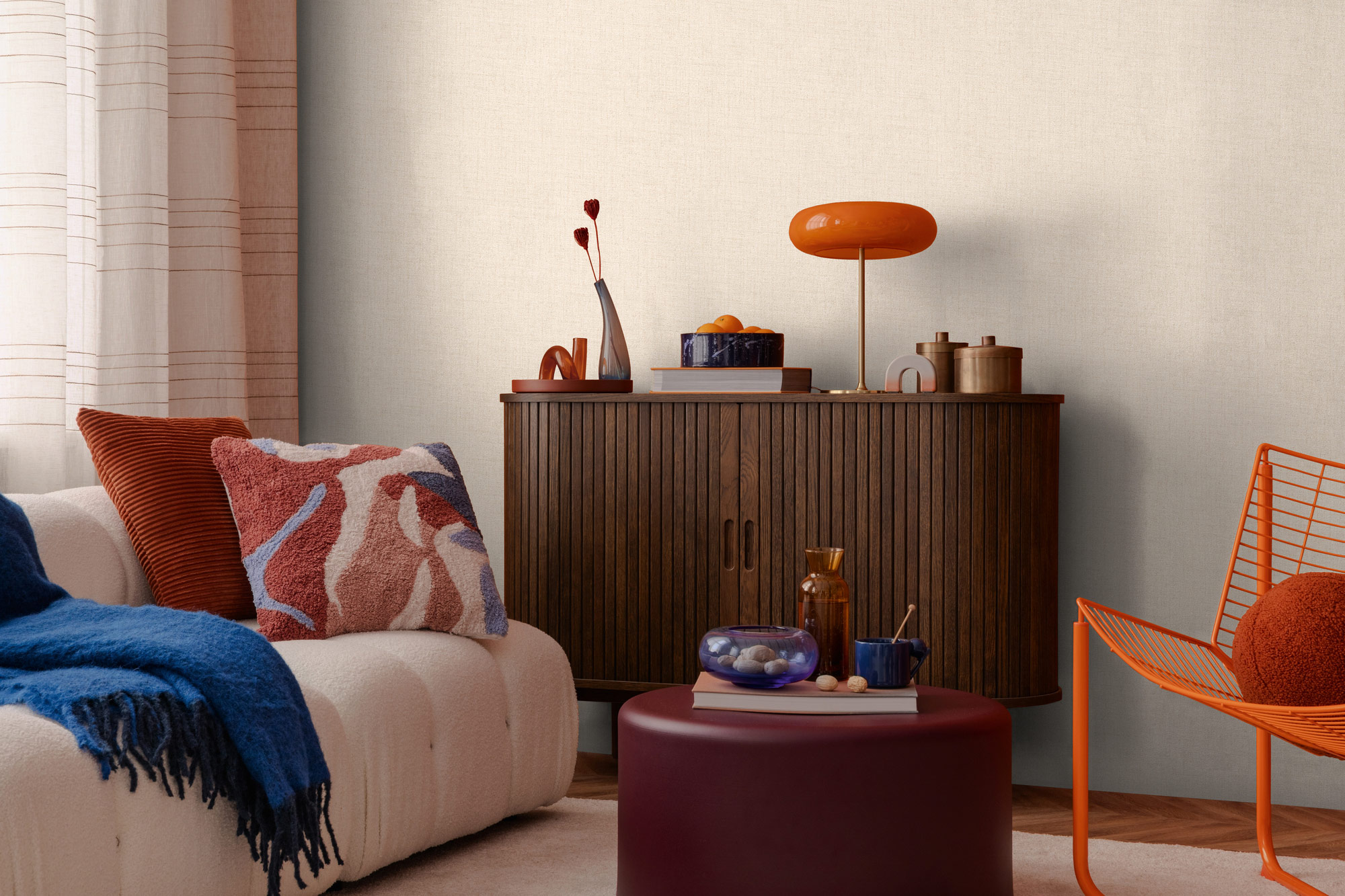 AS Vliestapete CosmoLiving Uni Beige 790665